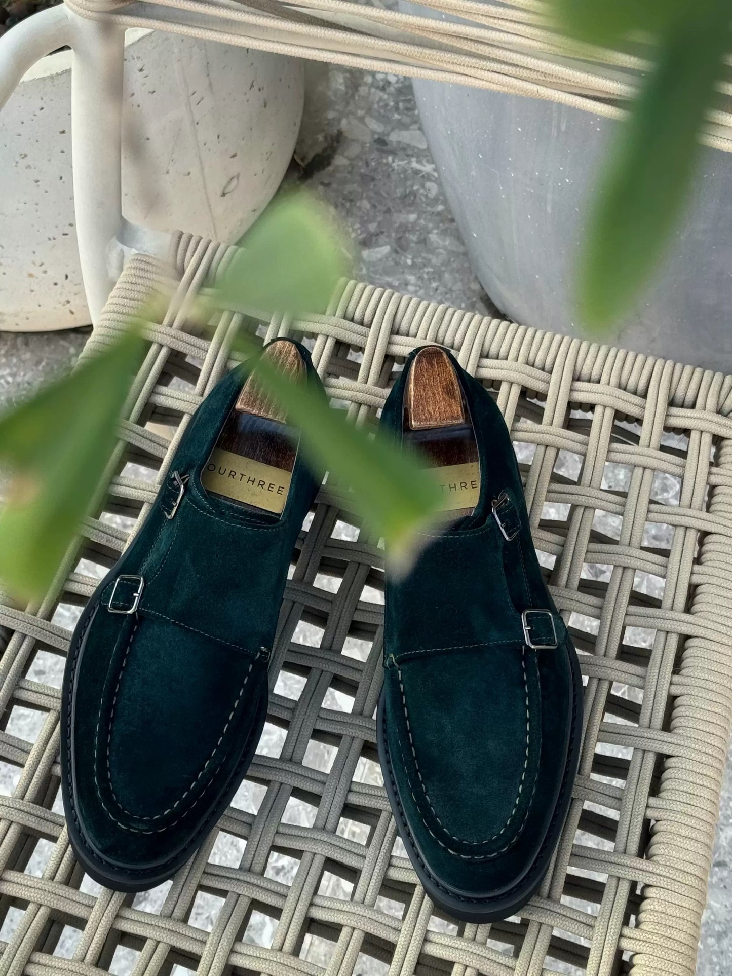 Green suede