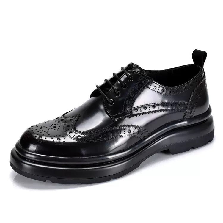 Black Wingtip Brogue Shoes