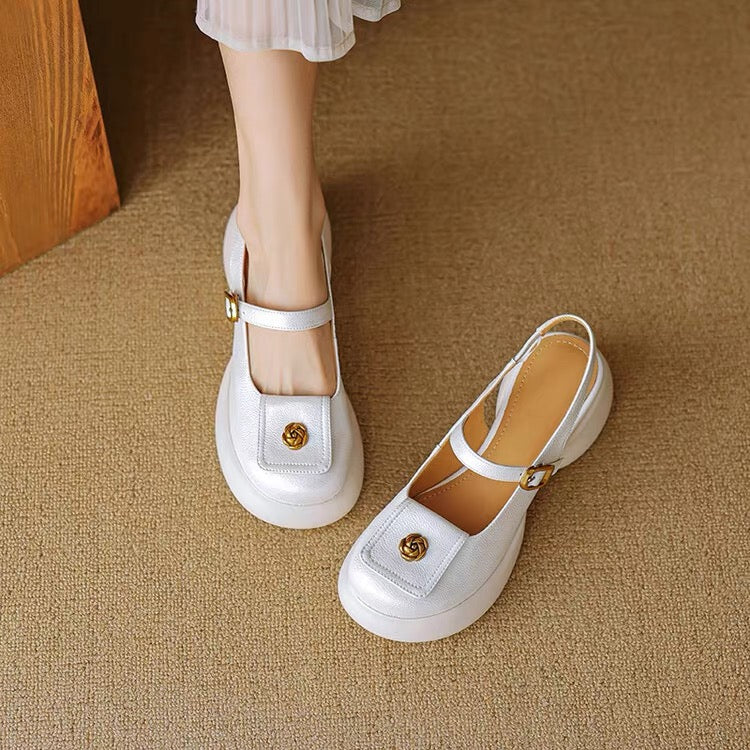 Super comfortable genuine leather soft-soled closed-toe sandals for women