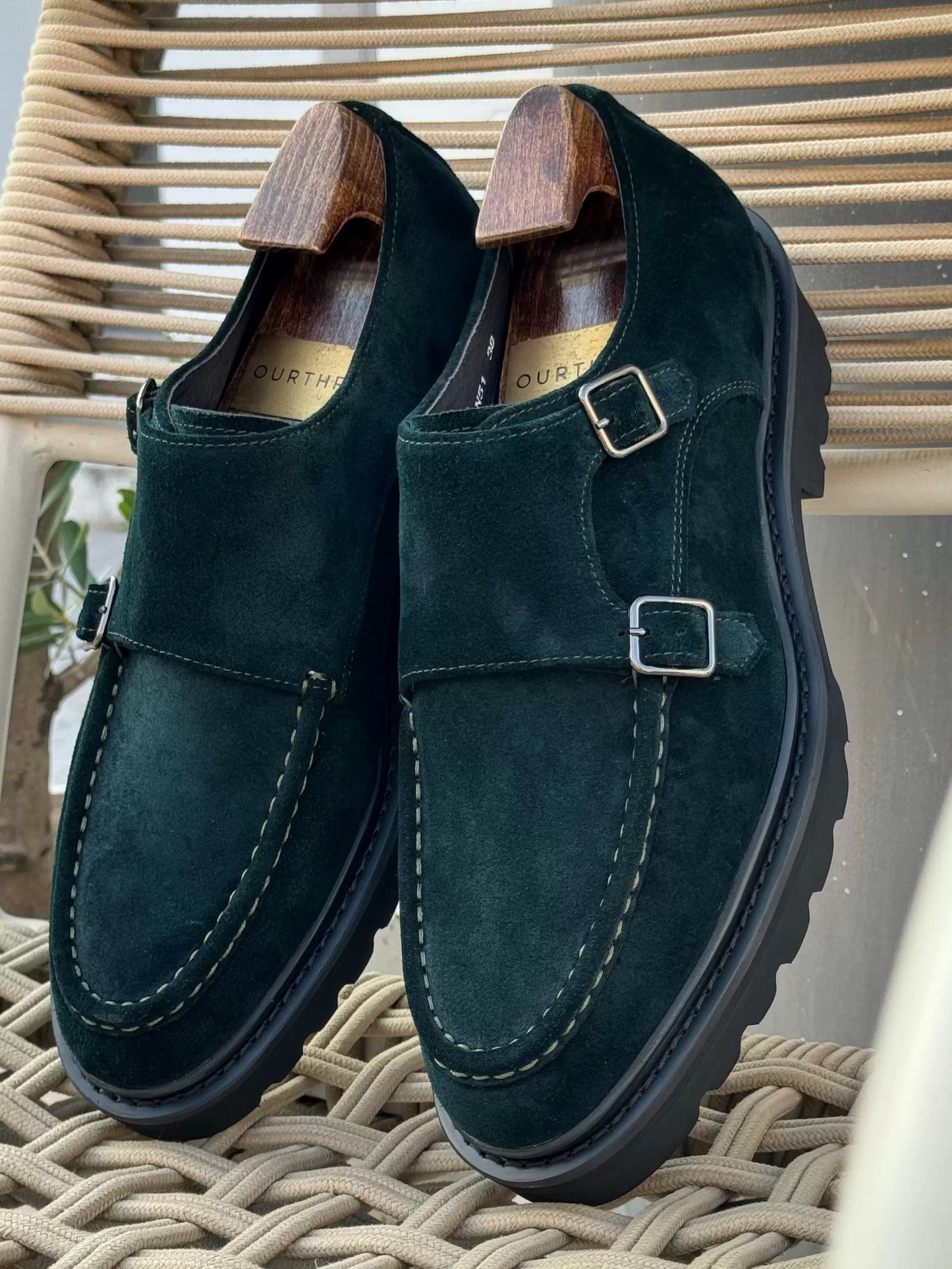 Green suede
