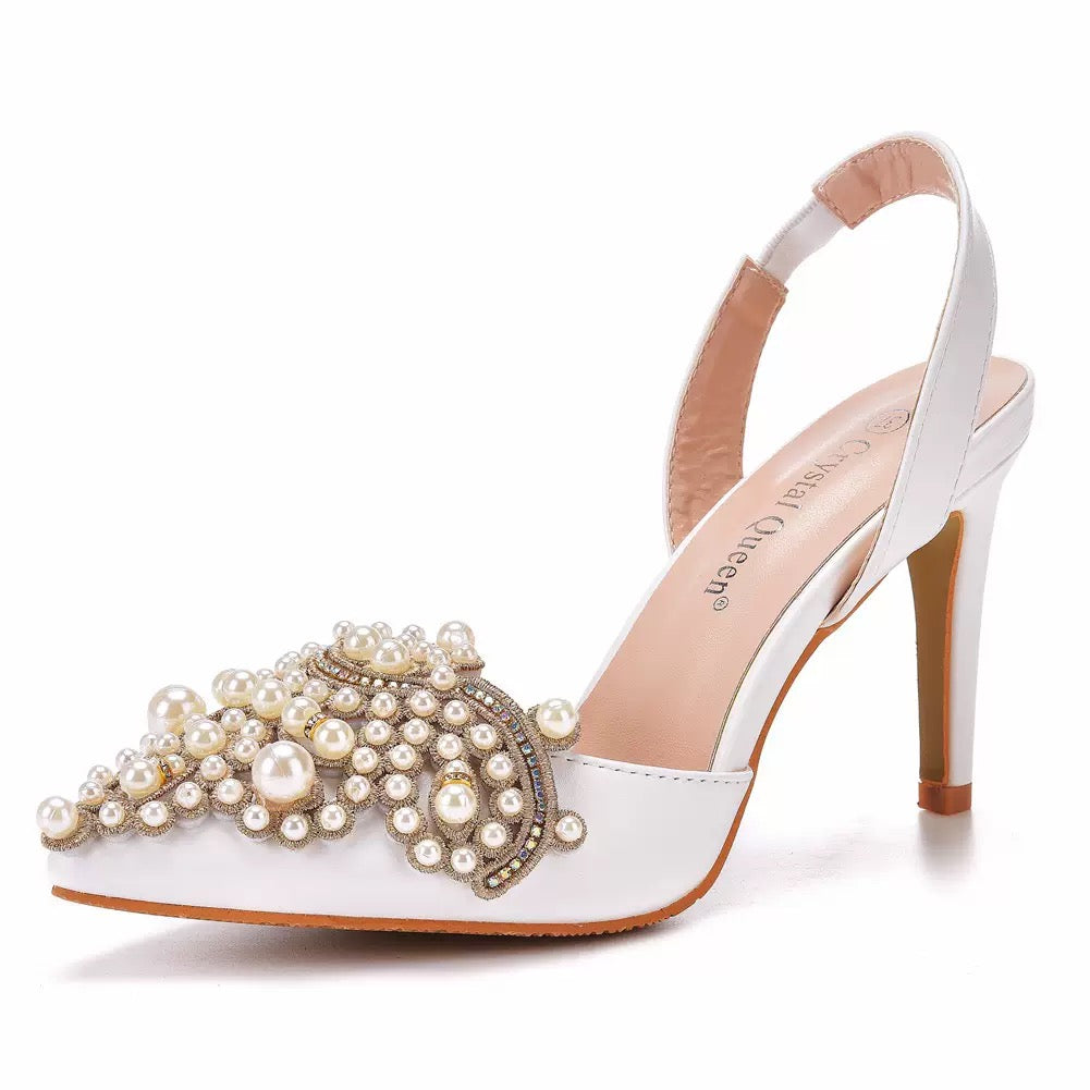 Pearls open back heel