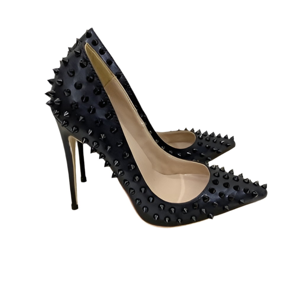 Matte black heel