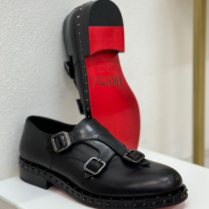 Black Buckle Loafers
