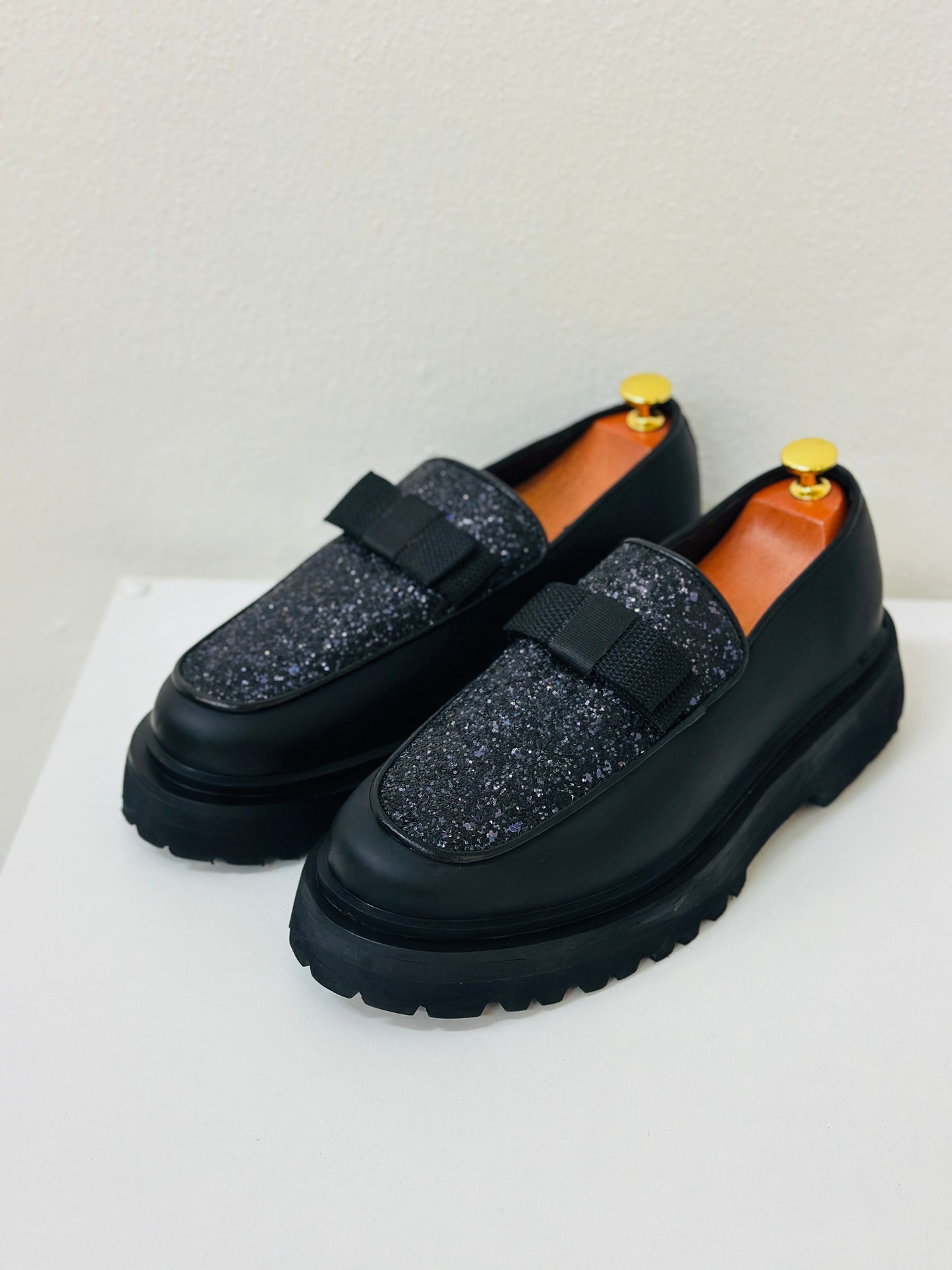 Glittered loafers
