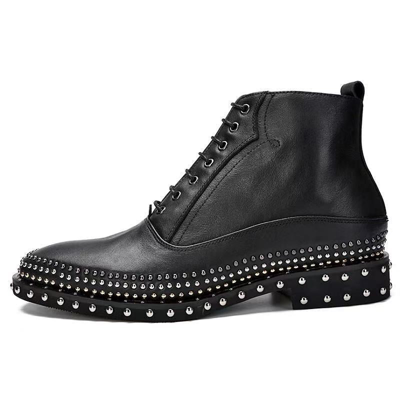 Matte studded boots