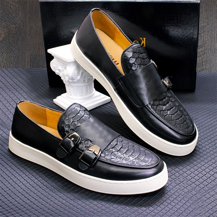 Double double buckle loafers