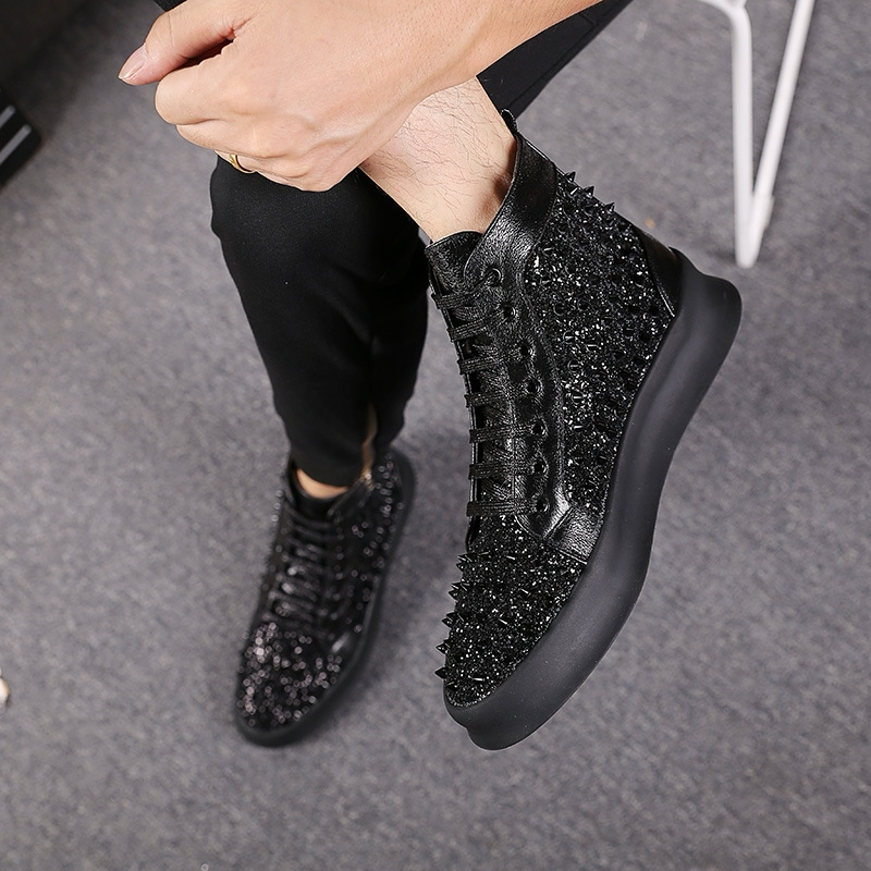 Spike sneaker boots