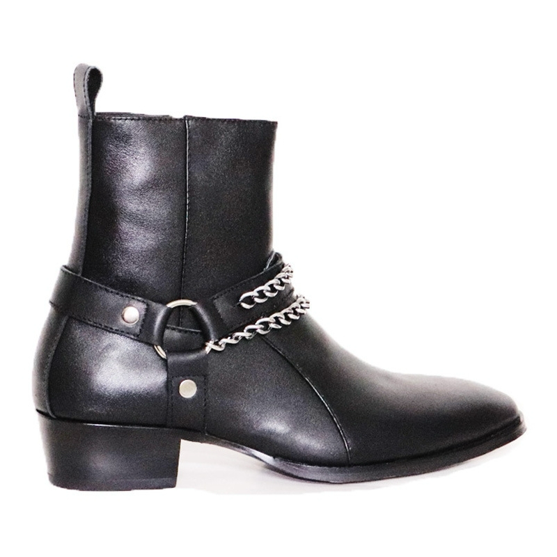 Chained ankle boots