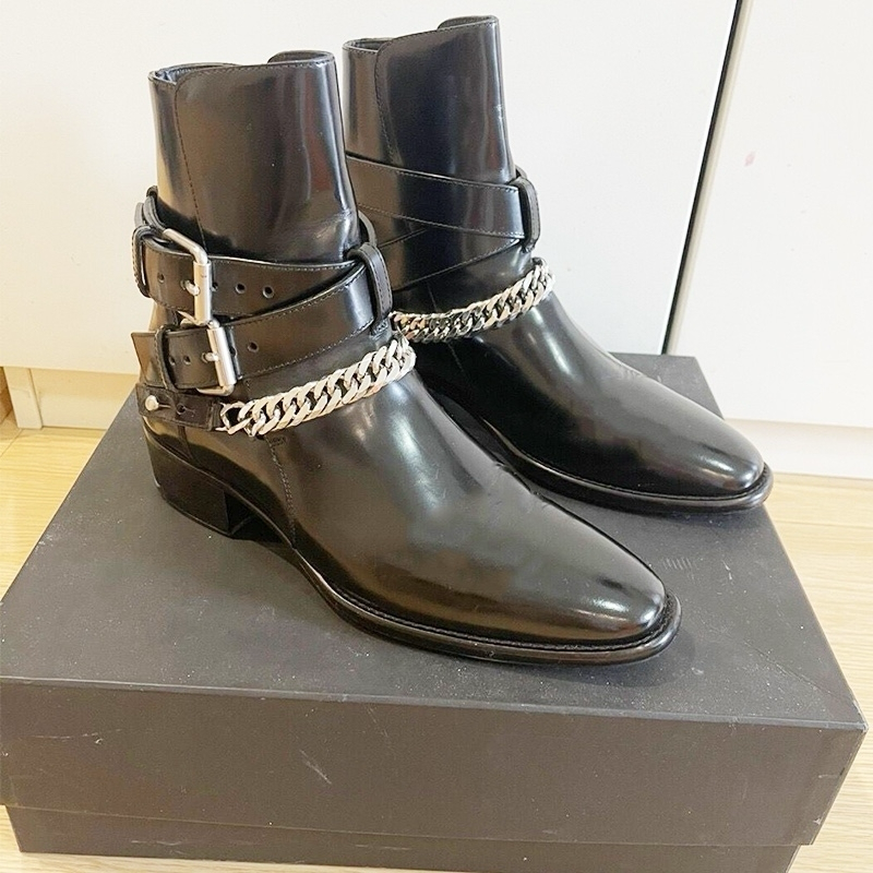 Black Chelsea boots