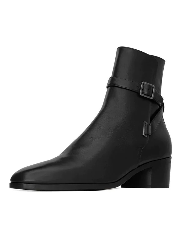 Leather Chelsea Black Boots