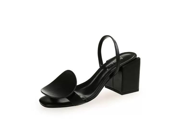 White block heel