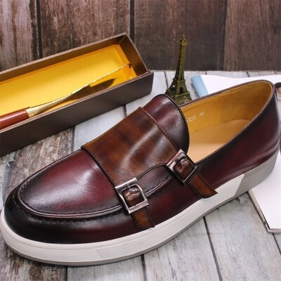 Brown smart casual loafers