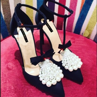 Black And White High heel