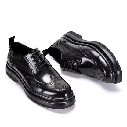 Black Wingtip Brogue Shoes