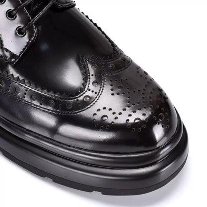 Black Wingtip Brogue Shoes