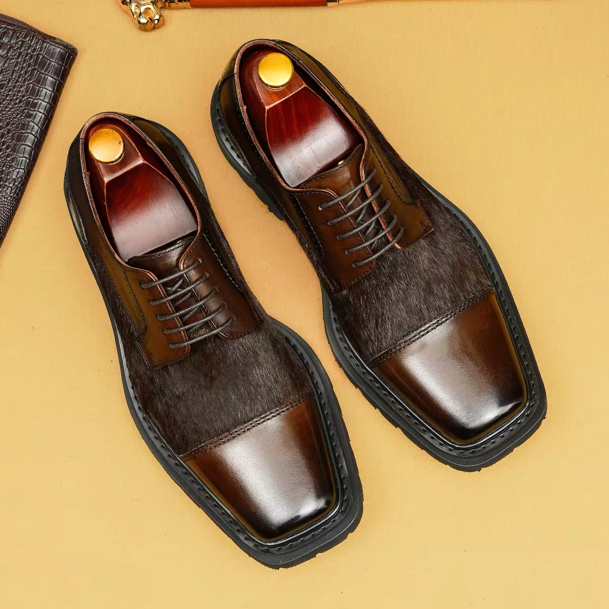 Two-Tone Derby Shoes