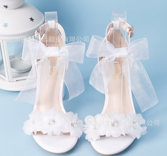 Floral bridal heel