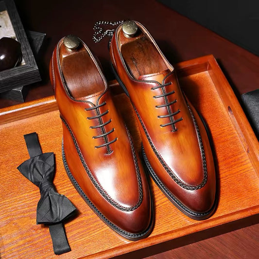 Brown formal shoes