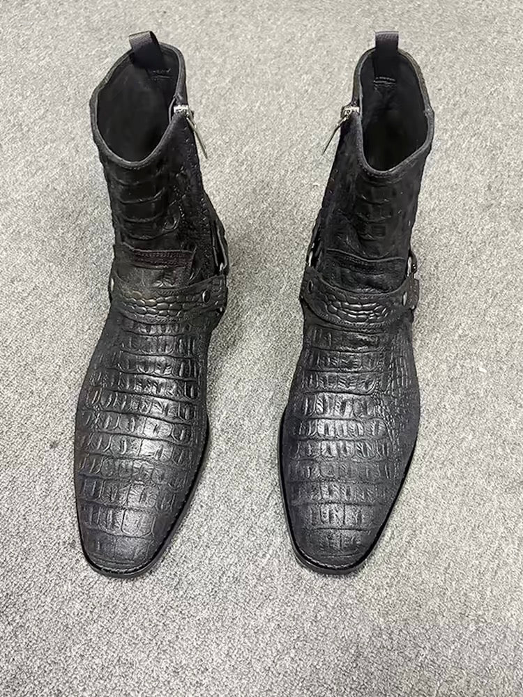 Crocodile Chelsea boots