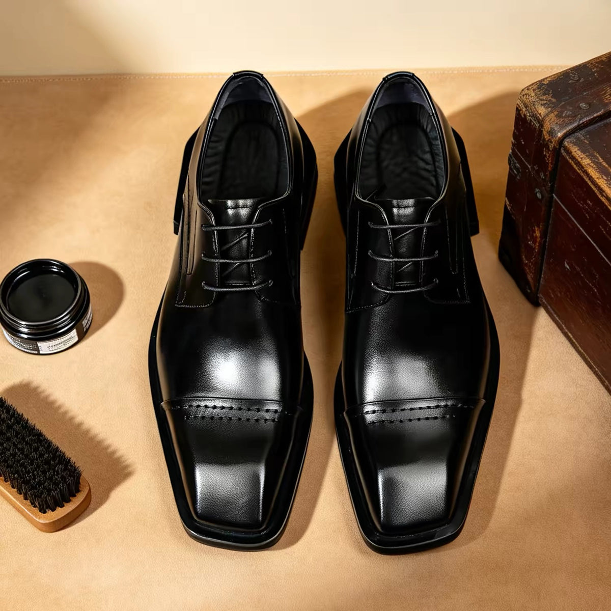 Executive Cognac  Derby Shoes