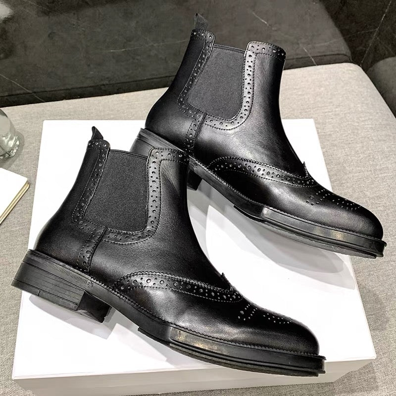 Black formal boots