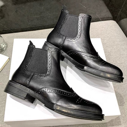 Black formal boots