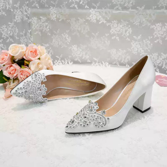 Bridal block heel