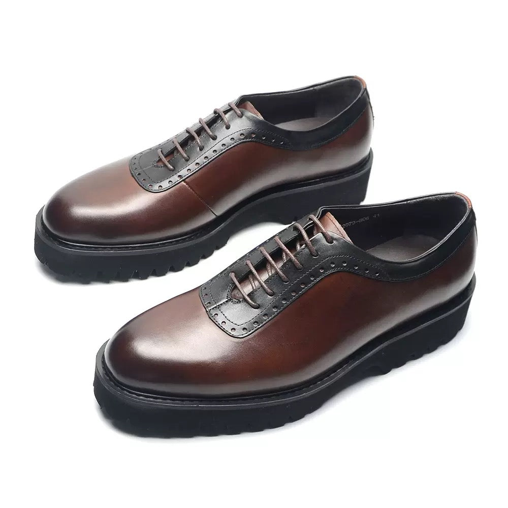 Brown coloured shoes