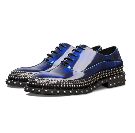 Blue Studs loafers