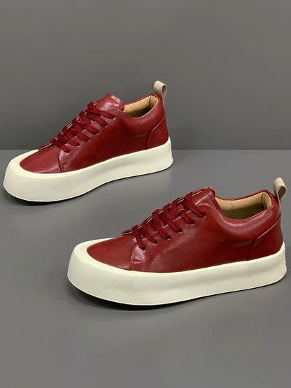 Genuine leather sneakers