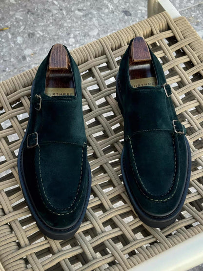 Green suede