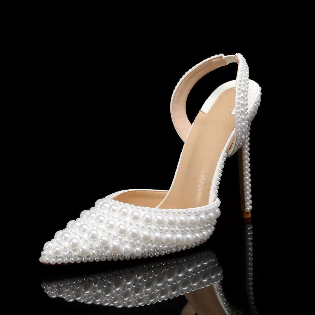 Bridal open back heel