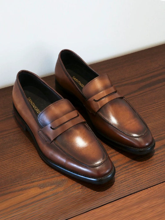 Brown slipper loafers