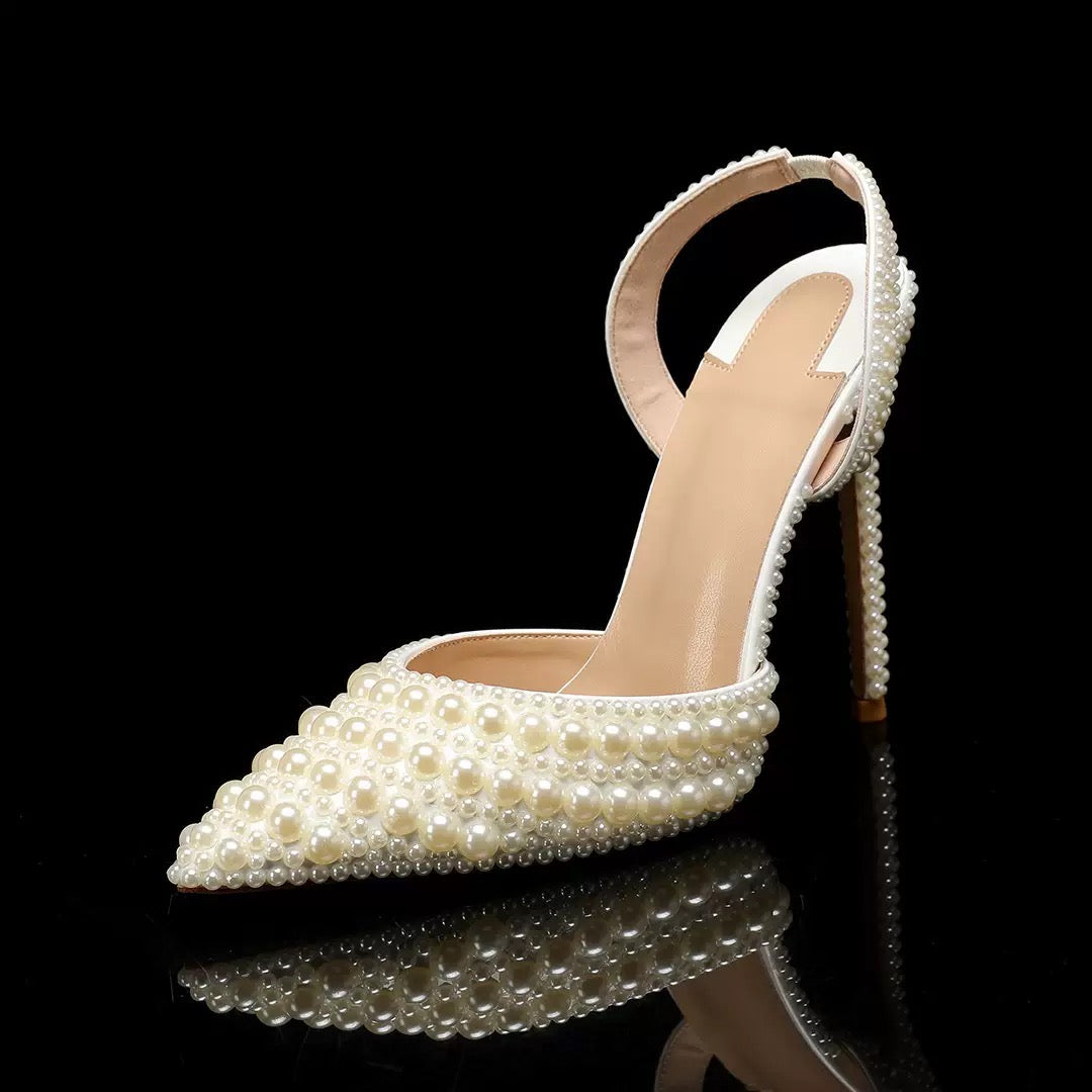 Bridal open back heel
