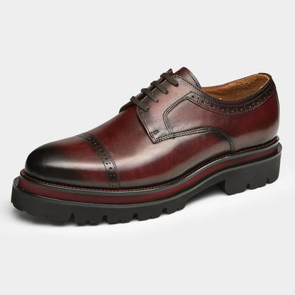 Royal Executive Black & Red Brogue Shoes