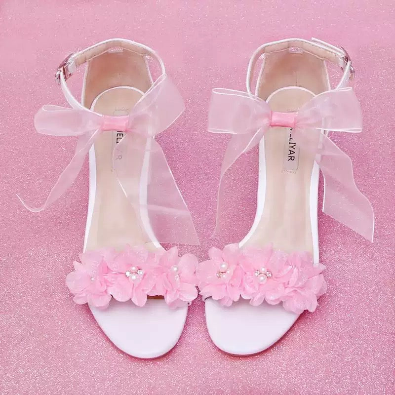 Floral bridal heel
