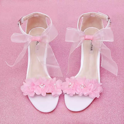 Floral bridal heel