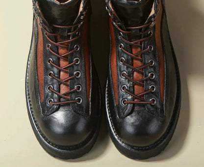 Retro style leather boots