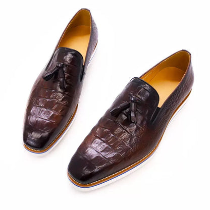 Brown genuine leather shoes