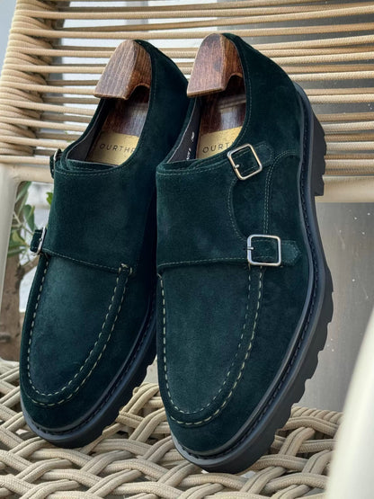 Green suede