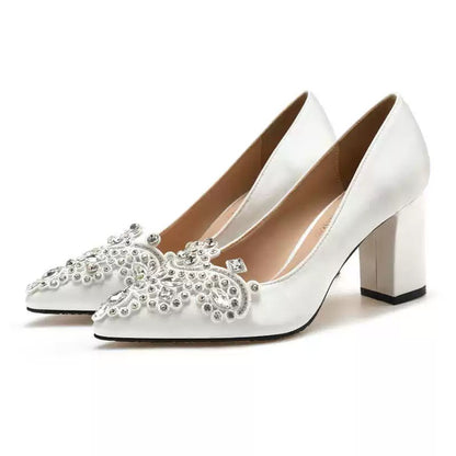 Bridal block heel