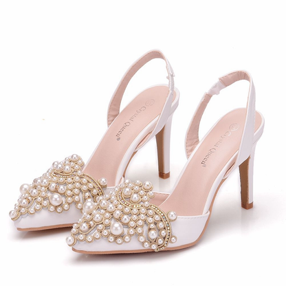 Pearls open back heel