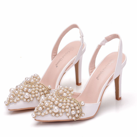 Pearls open back heel