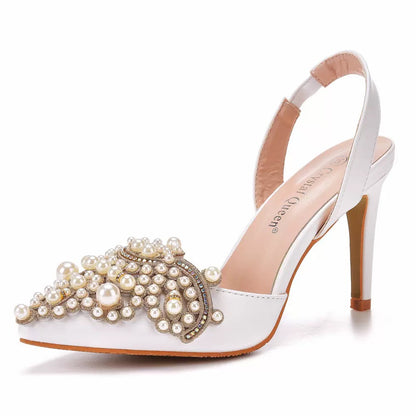 Pearls open back heel