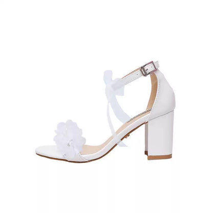 Floral bridal heel