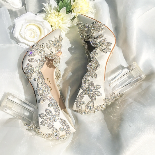 Bridal block heel