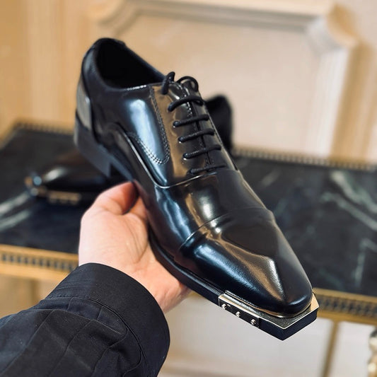 Front steel formal shoes