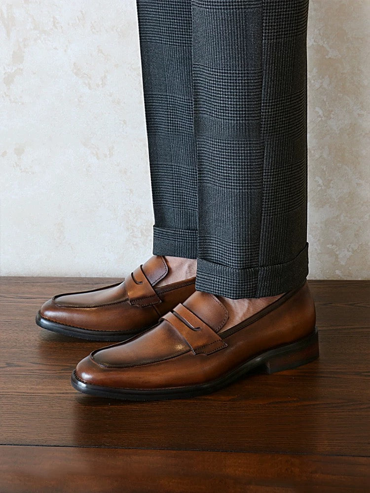 Brown slipper loafers