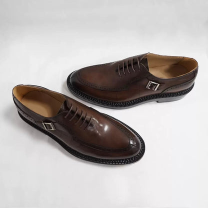 Prestige Chocolate Brown Monk Strap Shoe