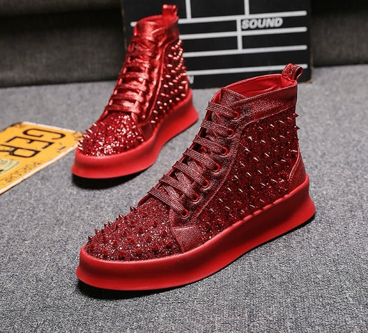 Spike sneaker boots